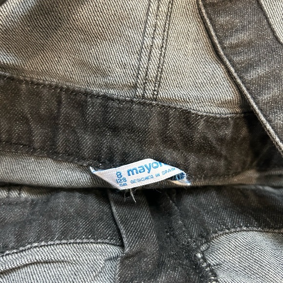 Mayoral Black Denim Overalls with Studded Detail - Picture 6 of 7